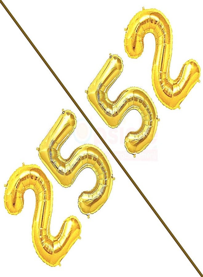 بروبسيكل بالونات هيليوم ذهبية اللون من بروبسيكل، مقاس 16 بوصة، تحمل الرقم 25، لتزيين حفلات أعياد الميلاد | بالونات تحمل الرقم 25، مناسبة لأعياد الميلاد والذكرى السنوية | الرقم 25 - Image 3